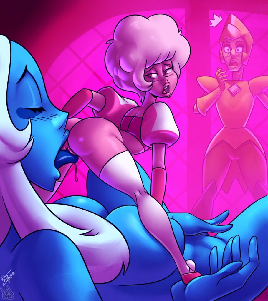 Aeolus06 - Blue Diamond licking Pinks pussy giantess porn