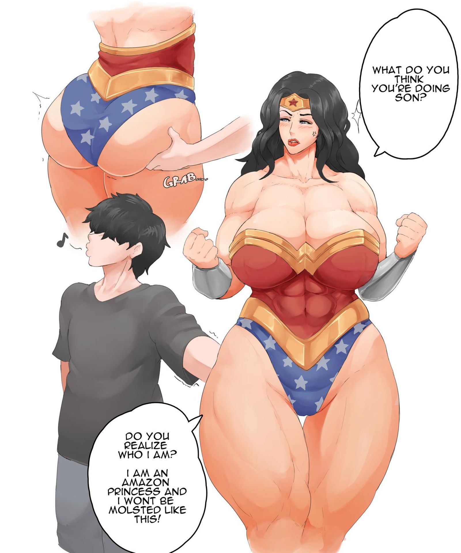 Wonder Woman Porn Blowjob - Donaught - Muscular Amazon Wonder Woman Sucking Dick Blowjob - Faphaven