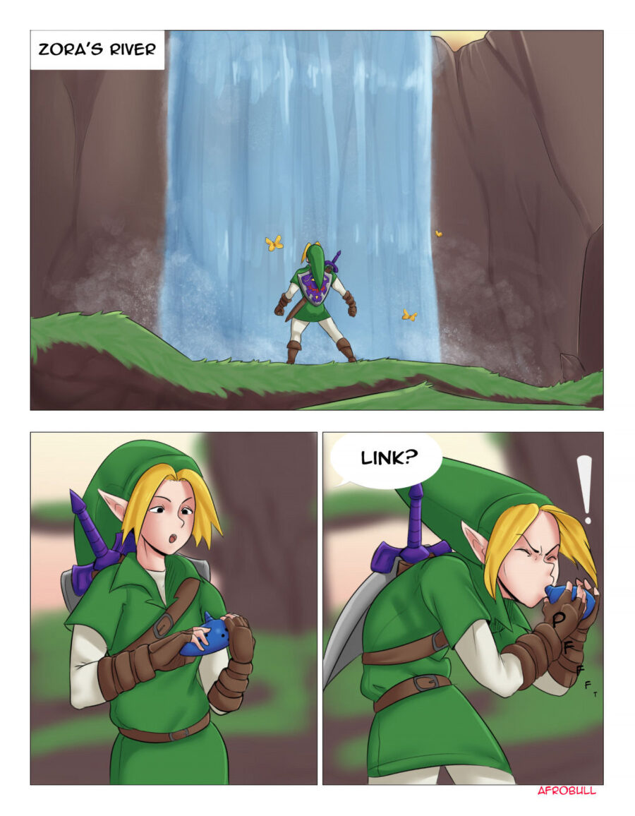 A Riverside Reunion (The Legend of Zelda) Hentai Comic by Afrobull