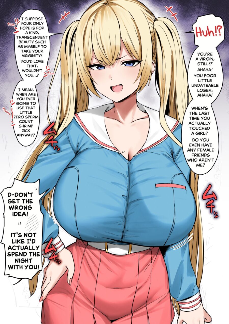 Super Tsundere Twintail Blonde Mistakes You as a Virgin Hentai Manga by Hotate-chan