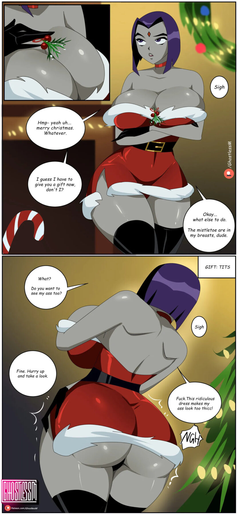 Justice League Teen Titans Under The Mistletoe Hentai Rule 34 Porn Comic by Ghostlessm