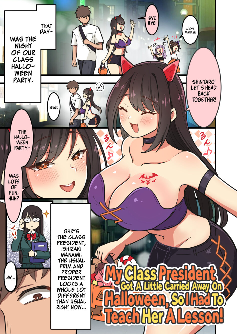 My Class President Got a Little Carried Away On Halloween, So I Had toTeach her a Lesson! Hentai Manga by Ellery (1)
