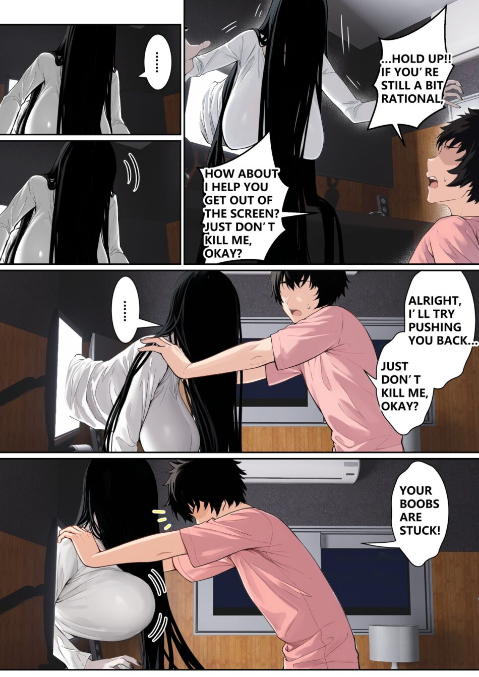 Regarding Sadako Getting Stuck On A Computer Screen The Ring Rule 34 Porn Manga by Pz-x (4)