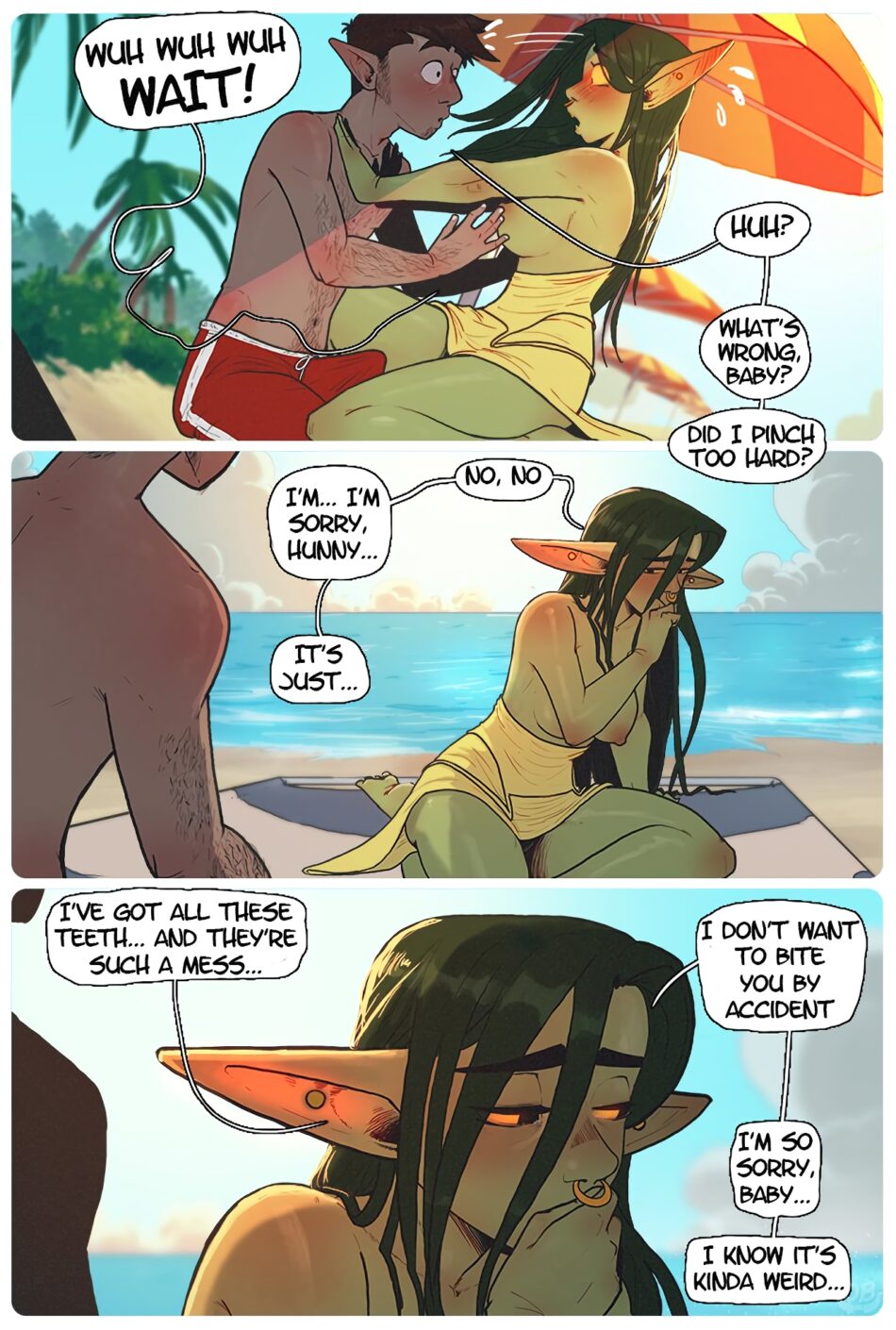 Beach Day in Xhorhas Goblin Porn Comic by Orcbarbies (10)