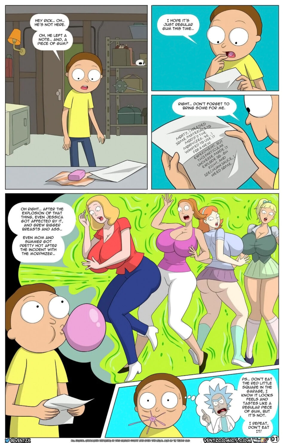 Morty Experiment #9 Rick and Morty Rule 34 Porn Comic by Arabatos (2)