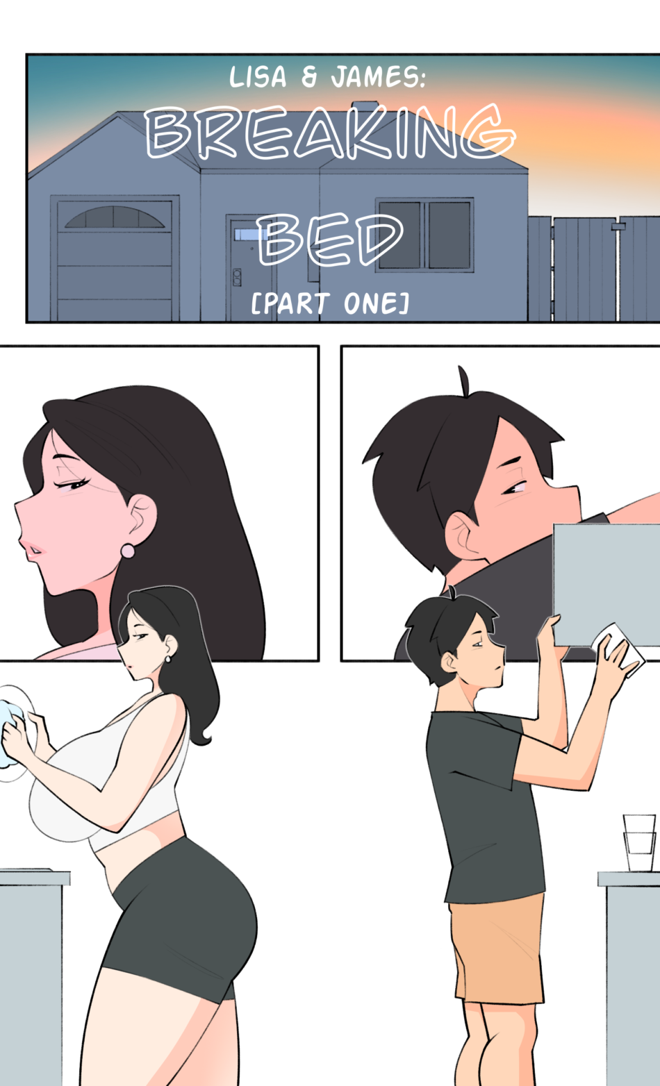 Lisa and James Breaking Bed (Parts 1-2) Porn Comic by Jopuari (1)